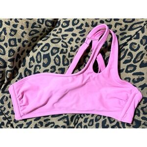 Xhilaration Hot Pink‎ One Shoulder Bikini Top, Size Medium